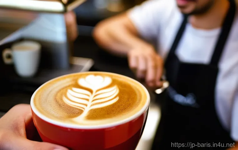 바리스타 업무 사례 공유 - **Prompt:** A friendly and knowledgeable barista, dressed in a professional yet approachable cafe un...